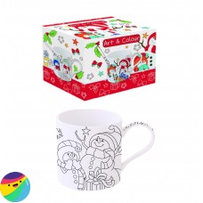 Snežak set skodelica + barve